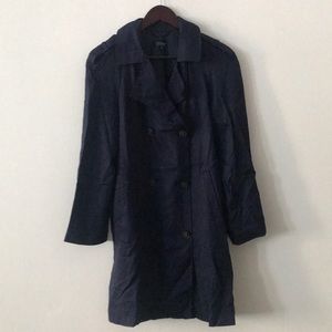 Topshop Navy Trench Coat